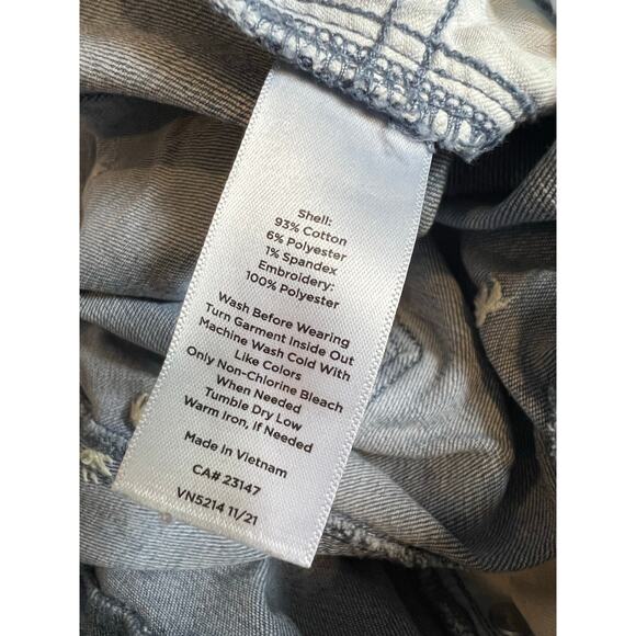 Talbots SLIM ANKLE JEANS - EMBROIDERED PALM TREE denim jeans women size 10 - Picture 11 of 11